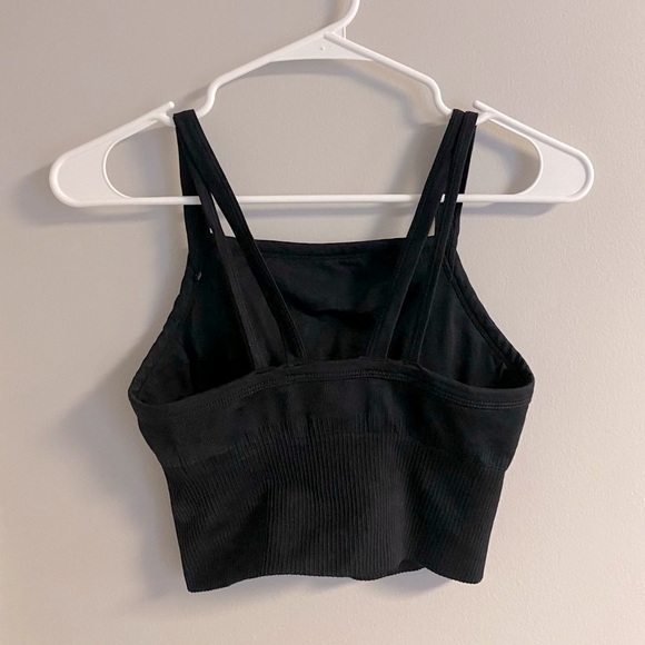 Zella Longline Sports Bra Crop Black Medium - Picture 2 of 3